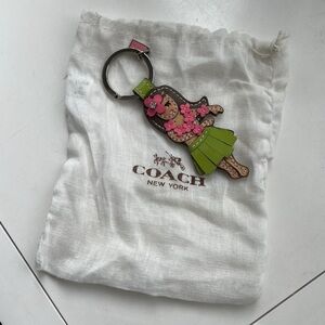 Coach Kids' Keychain with Pink and Green Details